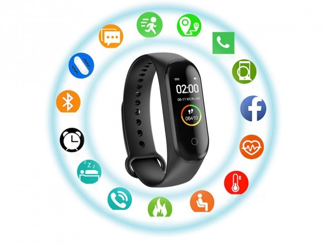 Sportsarmbånd Smartwatch med pulsmåler og skridttæller