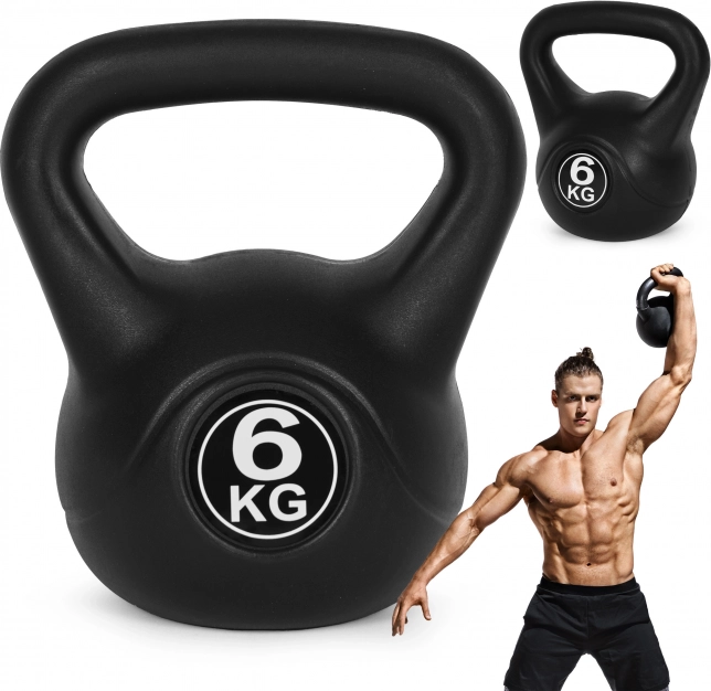Kettlebell til træning sort - 6kg