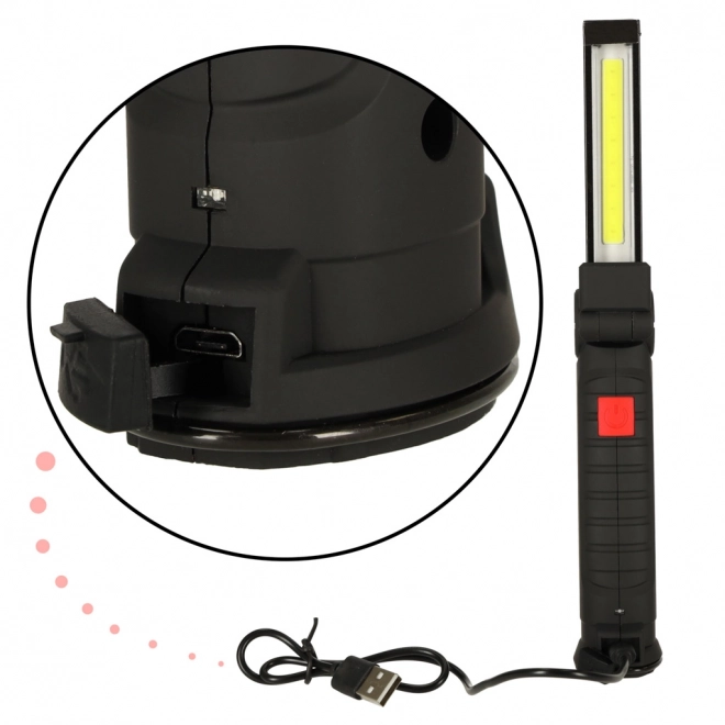USB arbejds-LED lommelygte med magnet og batteri