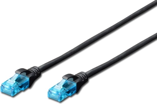 Patch-kabel U/UTP kategori 5e PVC 0,5 m sort