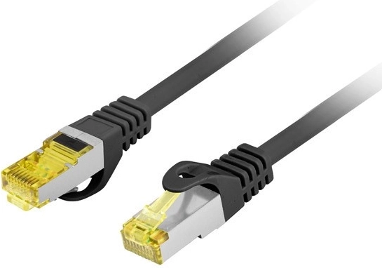 Patchkabel kategori 6a S/FTP LSZH 0,5 m sort