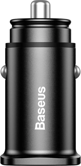 Baseus biladapter 2×USB 30 W med hurtigopladning QC 3.0 (sort)