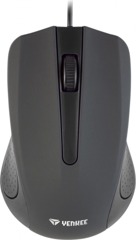 Kablet USB-mus med gummioverflade, 3 knapper
