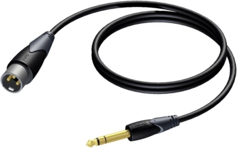 Forbindelseskabel XLR (han) til 6,3 mm stereo jack (han) 1,5 m