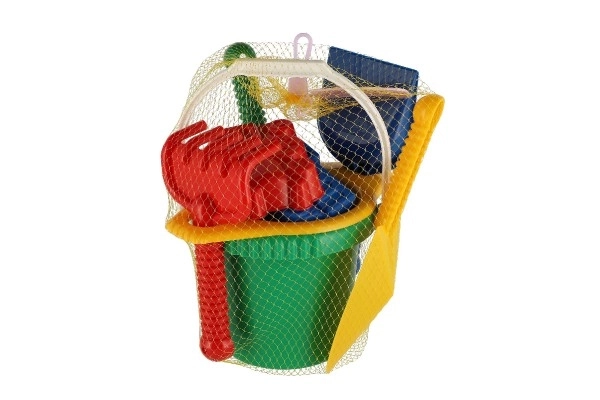 Plastsæt til sand i net til børn fra 12 måneder