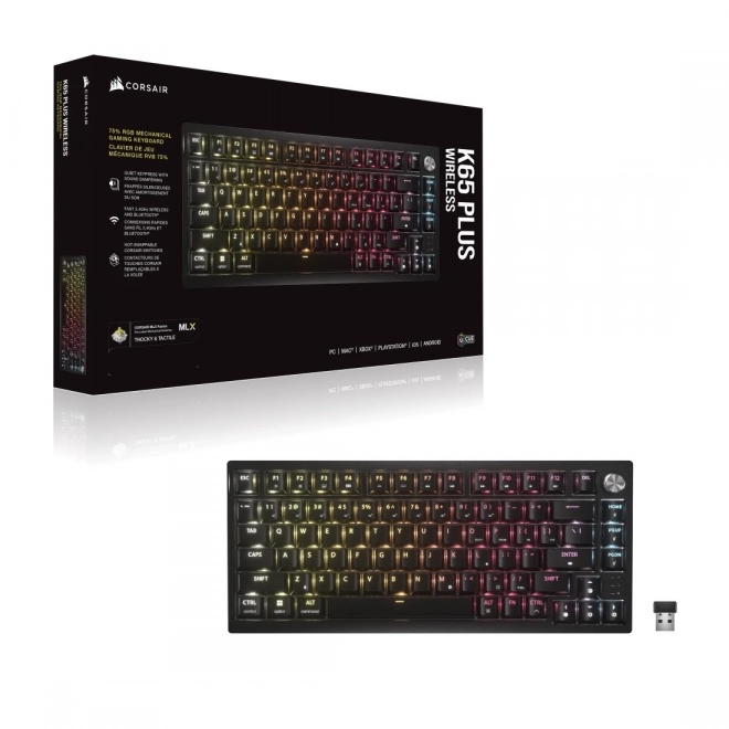 Mekanisk tastatur K65 Plus Trådløs Tactile 75% RGB