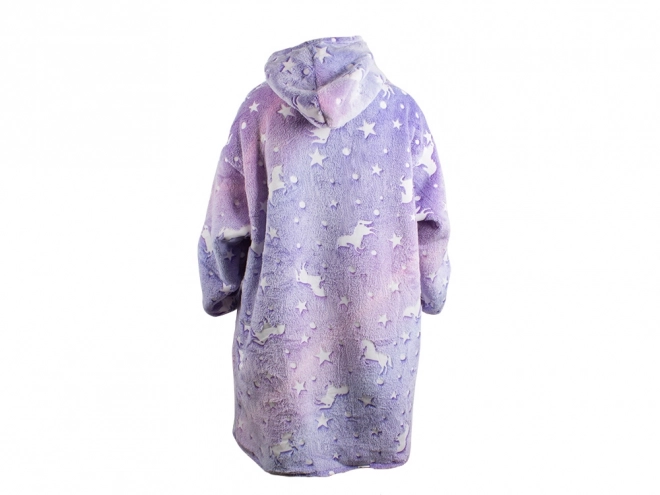 Varm oversize tæppehættetrøje med tæt fleece