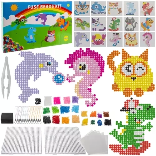Strygeperler XXL 6500 stk med skabeloner og tilbehør