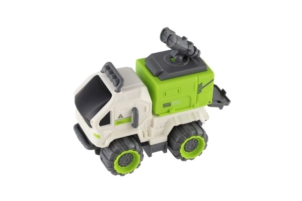 Rumfart bil plastik 7x10cm med svinghjul 3 slags