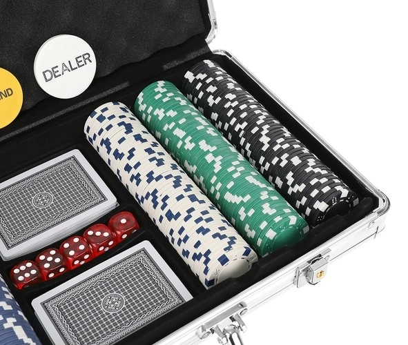 Poker - sæt med 300 jetoner i HQ-kuffert