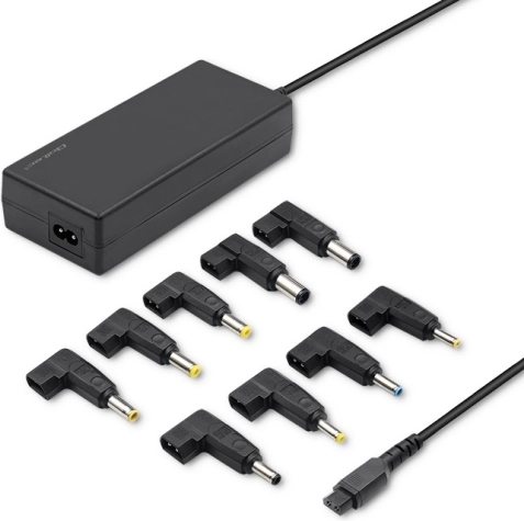Universel automatisk strømforsyningsadapter 65 W med 9 udskiftelige stik