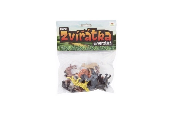 Dyr mini safari ZOO plast 5-6cm 12 stk i pose