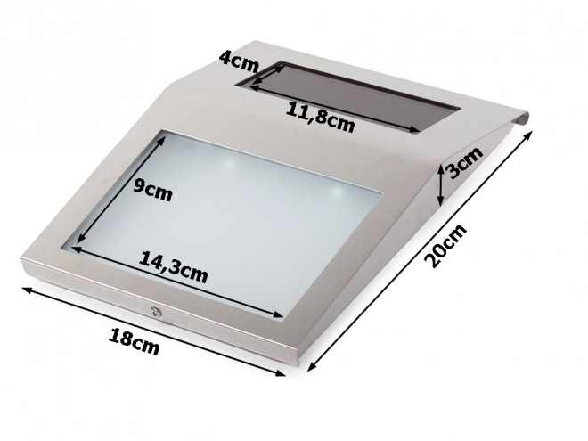 Solcelle metal LED-lampe til husnummer