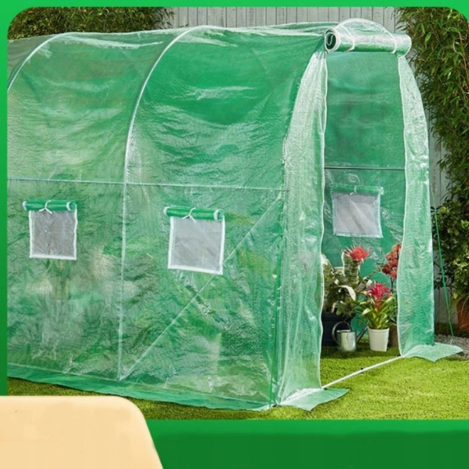 Have folietunnel drivhus 4x2,5x2m 10m² grøn