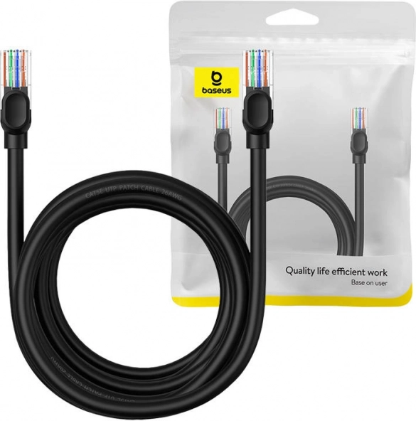 BASEUS Ethernet-netværkskabel CAT5 5 m sort