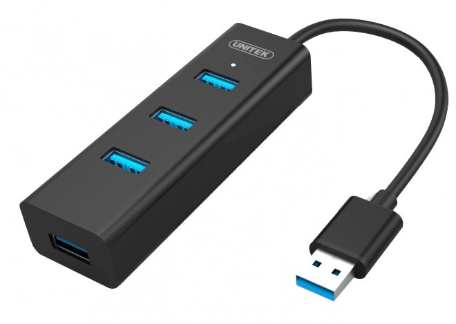 Hub 4x USB 3.0 med BC1.2 support, sort