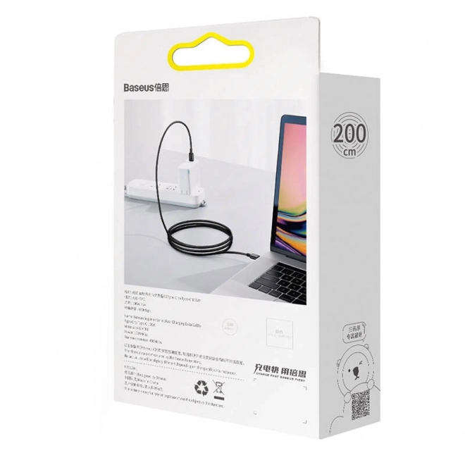 Kabel Baseus Superior Series USB-C til USB-C, 100W, 2m (sort)