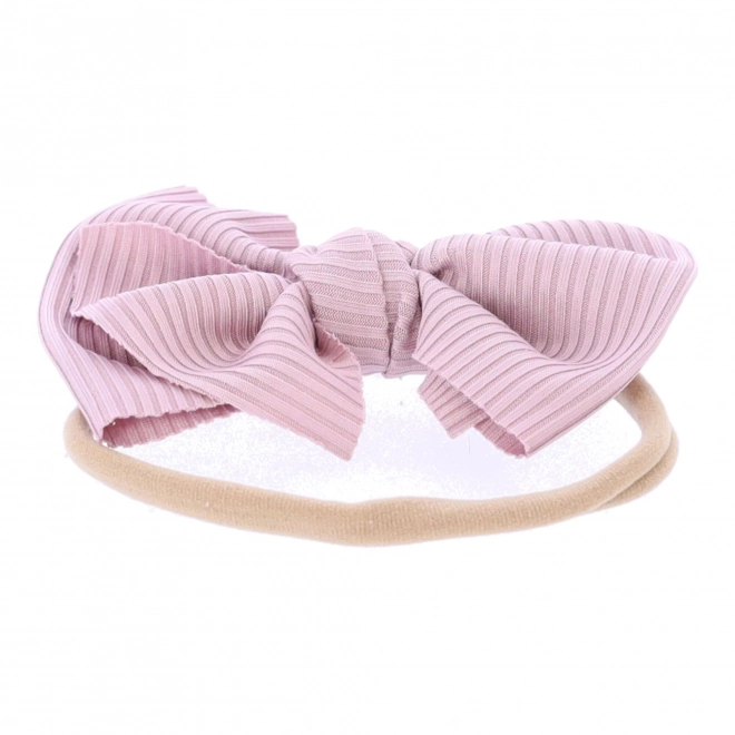 Baby pandebånd med sløjfe - støvet rosa