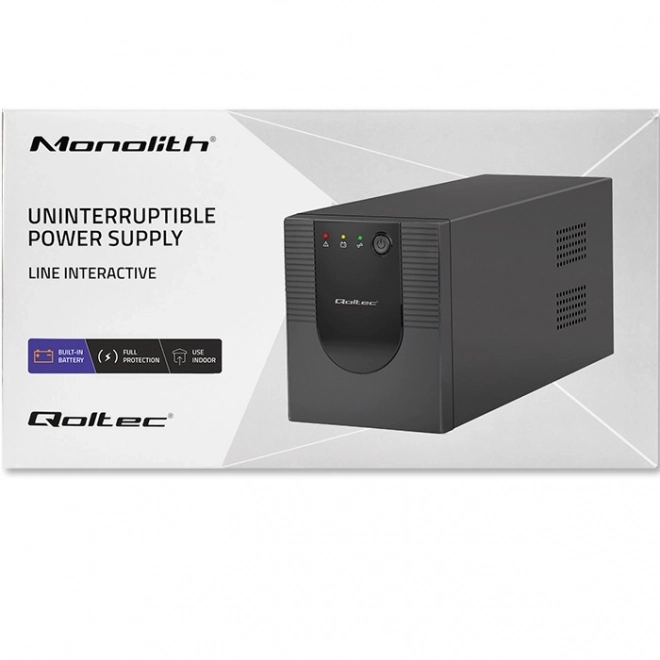 Nødstrømsforsyning UPS Qoltec 1500VA 900W