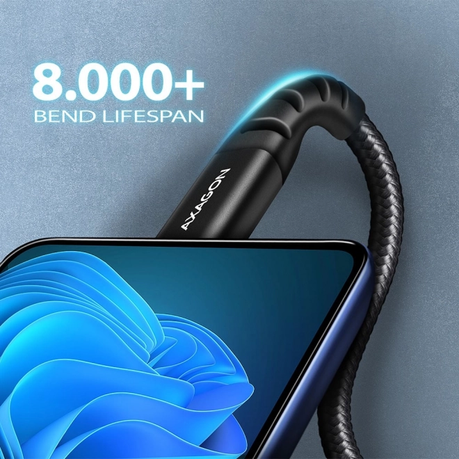 Premium USB-C til USB-A kabel 2m AXAGON