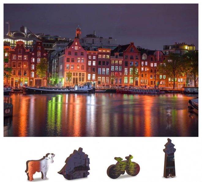 Træpuslespil Nat Amsterdam