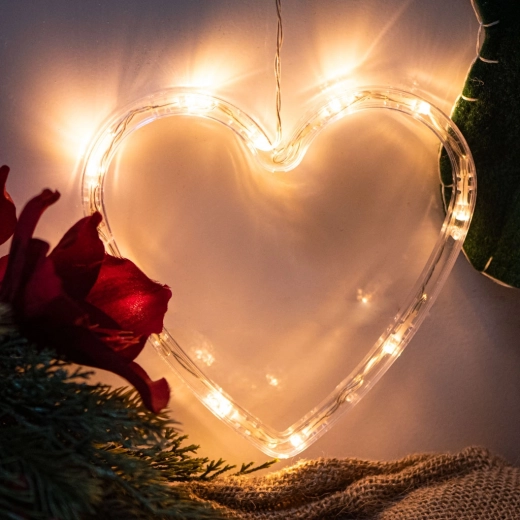 LED-lysende hjerte Juledekoration