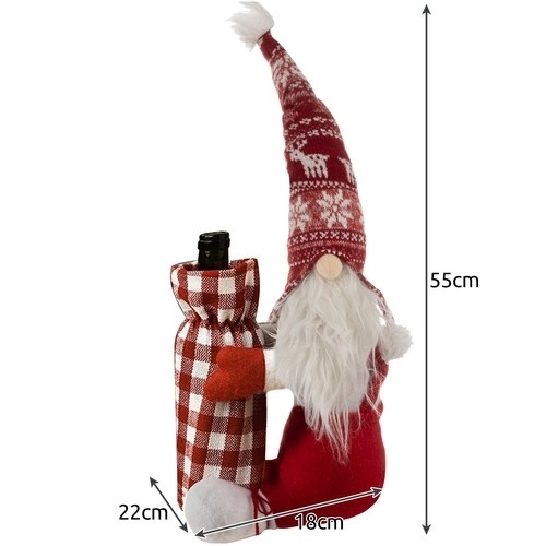 Julenisse med flaskeholder Ruhhy 22508