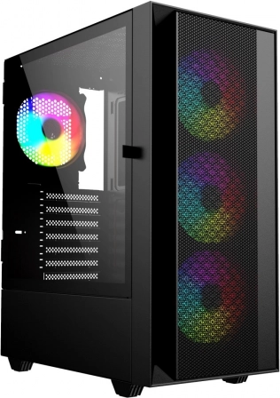 Computer kabinet midi tower Fornax 4000 ARGB sort