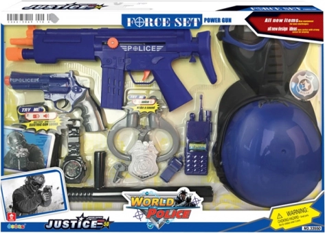 Politisæt med hjelm MAC TOYS