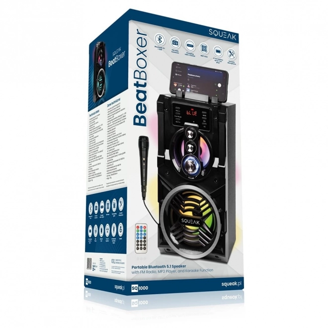 Bluetooth 5.1 højttaler med karaoke 20W SQ1000 Beatboxer