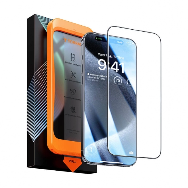 Hærdet glas til iPhone 15 Pro Max Torras Insta-III Master