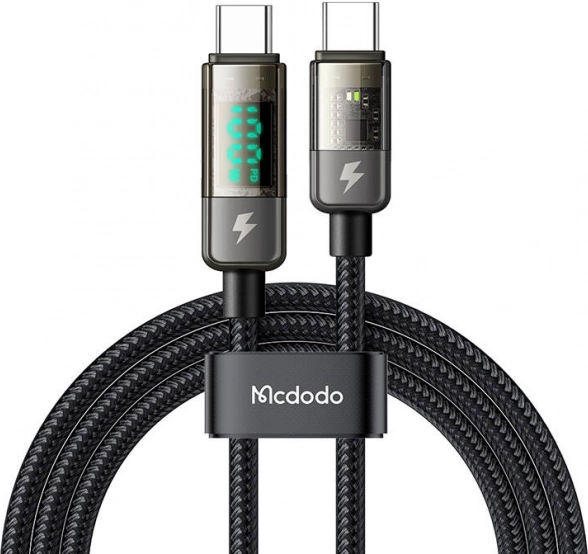 Mcdodo USB‑C-kabel med automatisk slukning, PD 100 W, 1,8 m