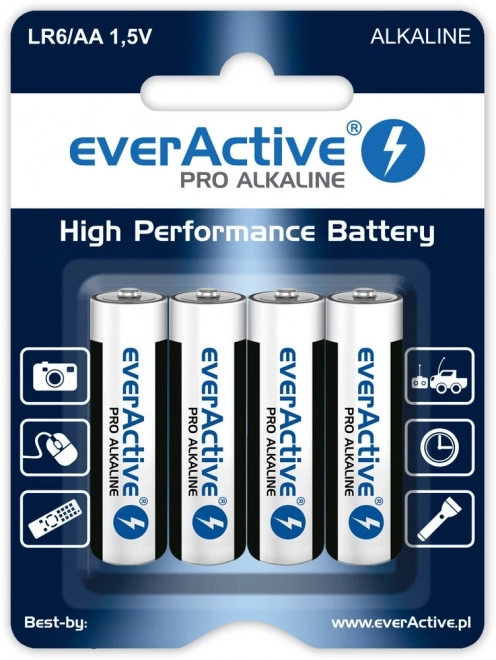 Alkaline batterier AA 4 stk