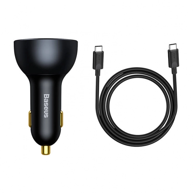 Biloplader Baseus Qualcomm, USB, 2x USB-C, 160 W (grå)