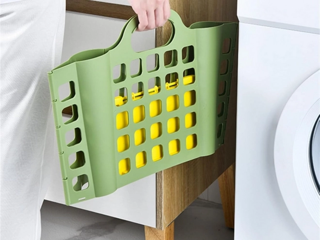 Foldbar plastvasketøjskurv