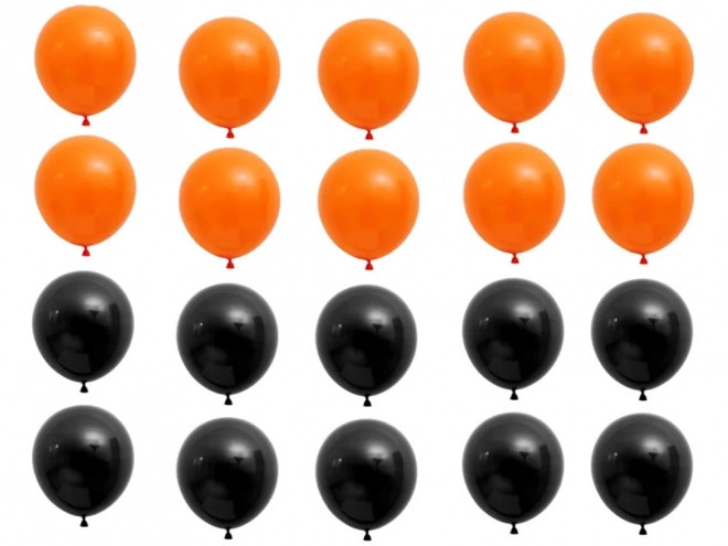 Halloween balloner sorte og orange 20 stk