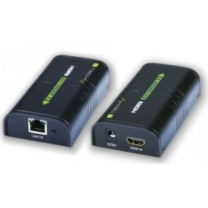 HDMI Extender/splitter via Ethernet op til 120m, sort