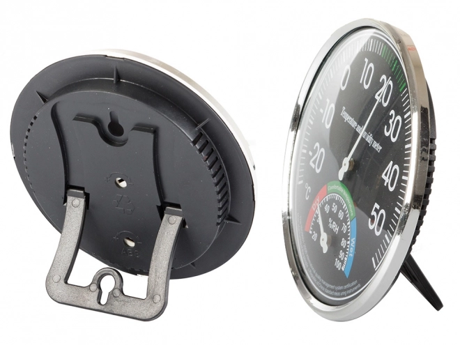 Analogt indeklima hygrometer og termometer sort