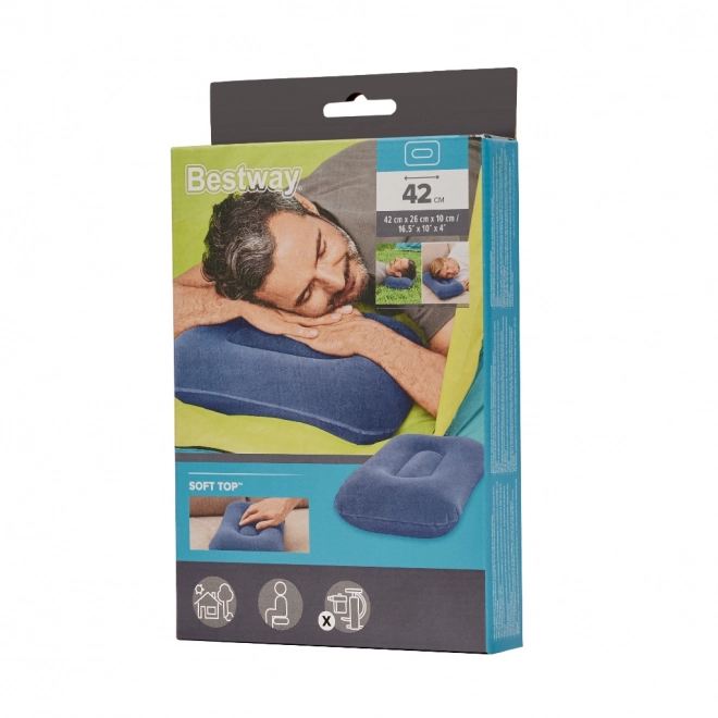 Bestway oppustelig rejsenakkepude af velour