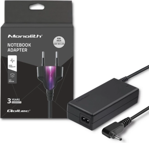 Strømforsyningsadapter til ASUS-bærbare 45 W, 19 V, 2,37 A, stik 4,0 × 1,35 mm + netkabel