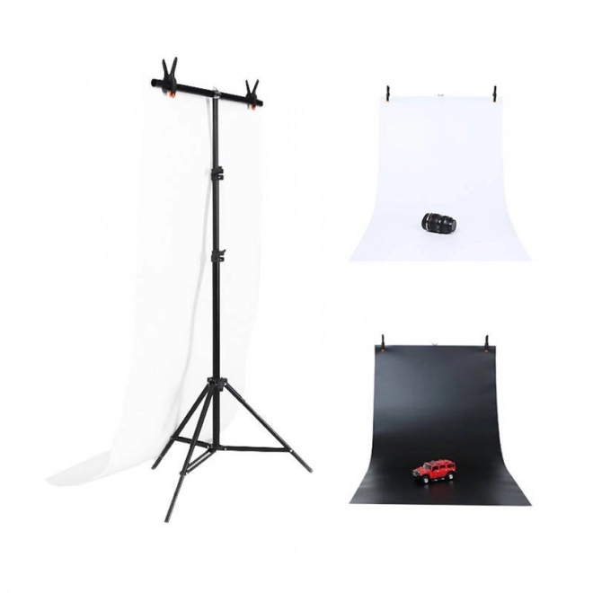 Fotostudiestøtte Puluz 70x200 cm med 2 baggrunde
