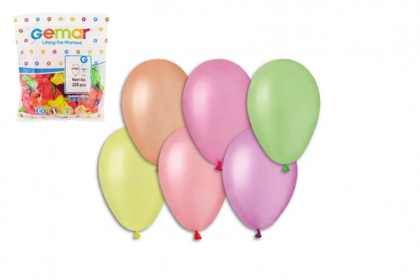 Oppustelige balloner - Neon 100 stk