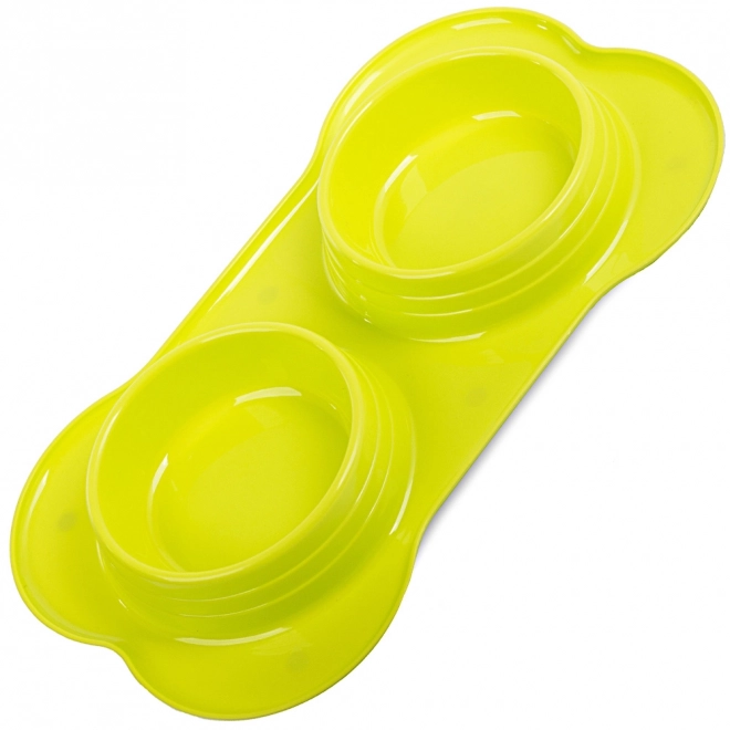 Dobbelt skål til hunde og katte 400 ml x 2