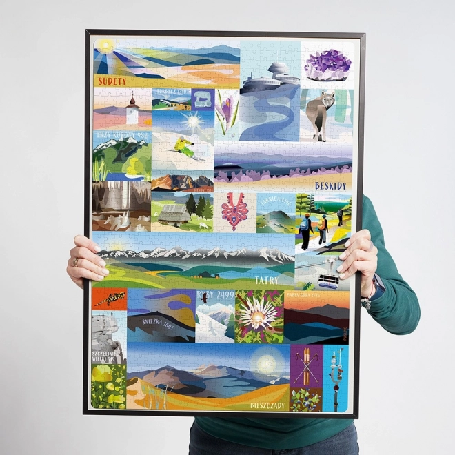 Puzzle Puzzlove Polske bjerge 1000 brikker
