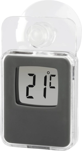 Vindues-digitaltermometer In/Out grå