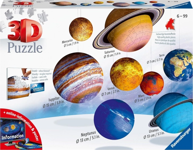 Ravensburger 3D puslespil solsystem