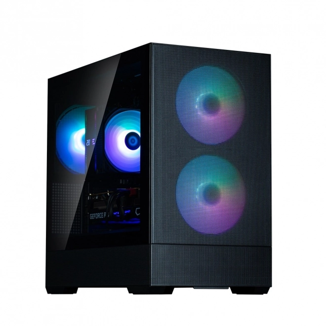 Kabinet P30 Air mATX Mini Tower med ARGB blæsere sort