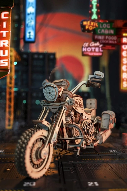 Motorcykel Cruiser LK504 - 3D træbyggesæt