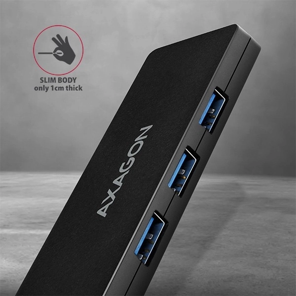 Axagon Slim USB Hub 4-port USB 3.2 Gen 1 med 14cm Typ-C kabel