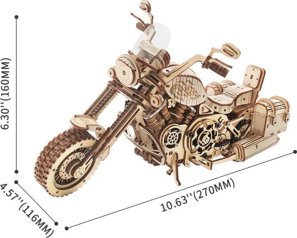 Motorcykel Cruiser LK504 - 3D træbyggesæt